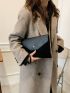 Quilted Velvet Clutch Bag