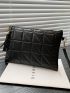Tassel Decor Quilted Pattern Square Bag