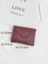 Metal Decor Crocodile Embossed Small Wallet