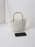 Fluffy Top Handle Bag