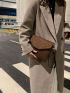 Minimalist Quilted Felt Flap Clutch Bag