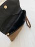 Minimalist Quilted Felt Flap Clutch Bag