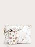 Butterfly Decor Marble Pattern Clutch Bag