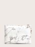 Butterfly Decor Marble Pattern Clutch Bag