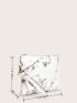 Butterfly Decor Marble Pattern Clutch Bag