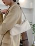 Litchi Embossed Zip Square Bag