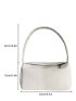 Litchi Embossed Zip Square Bag