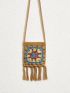 Tassel Decor Crossbody Crochet Bag