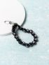 Letter Detail Ball Decor Bag Charm