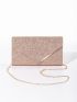 Allover Glitter Decor Chain Square Bag