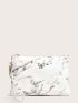 Butterfly Decor Marble Pattern Clutch Bag