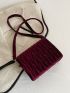 Quilted Turn-lock Velvet Crossbody Bag