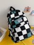 Colorblock Patch & Knot Decor Backpack