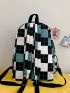 Colorblock Patch & Knot Decor Backpack