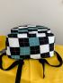 Colorblock Patch & Knot Decor Backpack