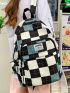 Colorblock Patch & Knot Decor Backpack