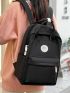 Minimalist Letter Patch Classic Backpack