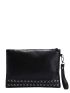 Metallic Decor Square Bag With Wristlet