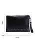 Metallic Decor Square Bag With Wristlet