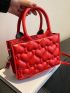 Mini Heart Stitch Detail Square Bag