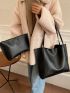 Minimalist Tote Bag With Inner Pouch