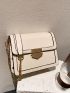 Minimalist Metal Lock Chain Square Bag