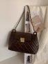 Quilted Flap Chain Shoulder Bag