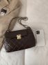 Quilted Flap Chain Shoulder Bag