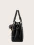 Metal Decor Geo Graphic Tote Bag