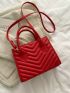Chevron Satchel Bag