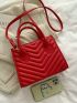 Chevron Satchel Bag