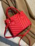 Chevron Satchel Bag