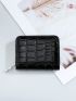 Crocodile Embossed Zip Coin Case