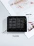 Crocodile Embossed Zip Coin Case