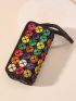 Bead Decor Coin Purse With Wristlet