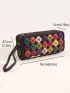 Bead Decor Coin Purse With Wristlet