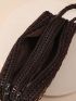 Bead Decor Coin Purse With Wristlet