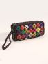 Bead Decor Coin Purse With Wristlet