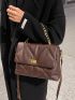 Quilted Pattern Chain Square Bag