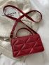 Mini Quilted Metal Edge Flap Square Bag