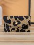 Leopard Pattern Flap Card Holder