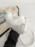 Mini Fluffy Detail Quilted Flap Square Bag