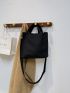 Letter Graphic Satchel Bag