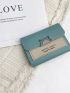 Two Tone Letter Graphic Small Wallet