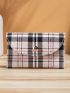 Tartan Snap Button Card Holder