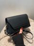 Mini Letter Graphic Flap Crossbody Bag