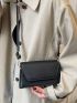Mini Letter Graphic Flap Crossbody Bag