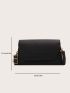 Mini Letter Graphic Flap Crossbody Bag