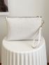 Metal Butterfly Decor Crocodile Embossed Square Bag