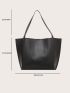 Minimalist Shoulder Tote Bag With Inner Pouch